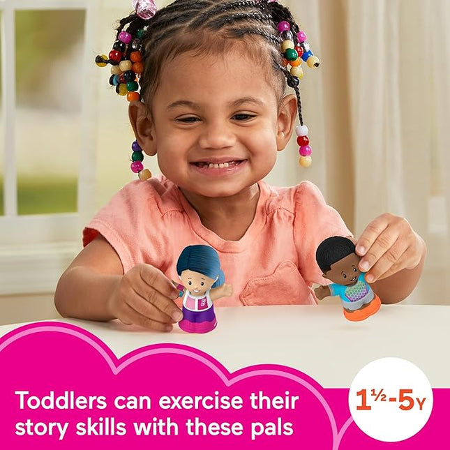 Fisher-Price Little People Toddler Toys Barbie Wellness Figure Set with 2 Characters for Preschool Pretend Play Kids Ages 18+ Months