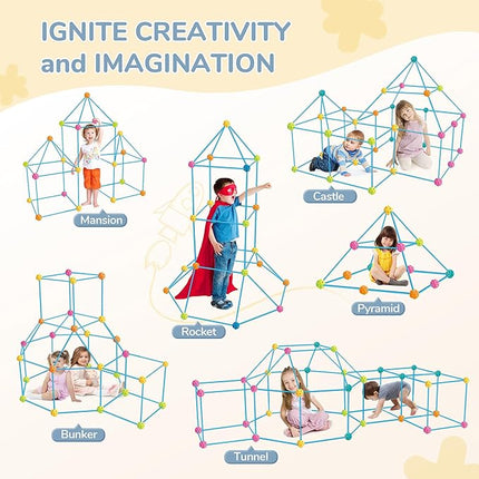 Curipeer Fort Building Kit for Kids 8-12 3-8 T Creative Stem Building Toys Indoor and Outdoor Kids' Construction Fun Toys for 3-12 Years Old Boys and Girls 340 Pcs