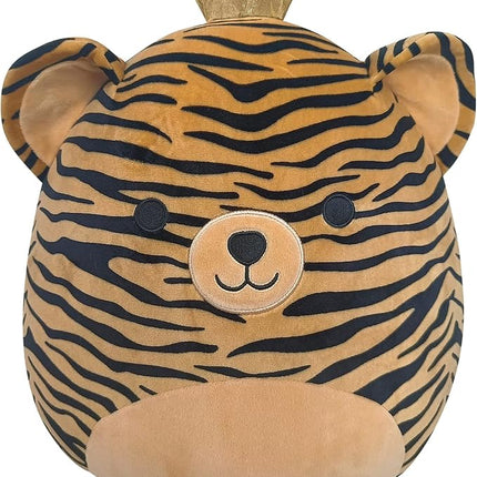 Squishmallows Original 14-Inch Tina Tiger with Gold Crown - Large Ultrasoft Official Jazwares Plush