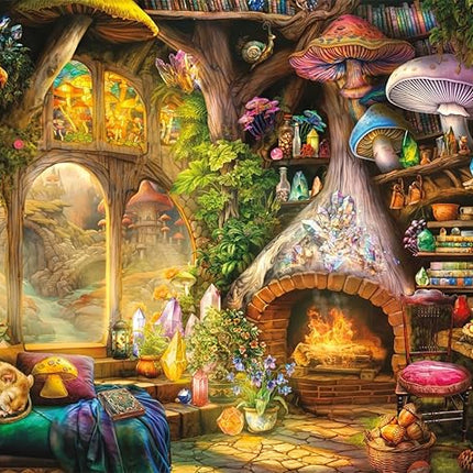 Buffalo Games - Aimee Stewart - Merry Mushroom Cottage - Jigsaw Puzzle for Adults - Challenging Puzzle Perfect for Game Nights - Finished Size is 21.25 x 15.00