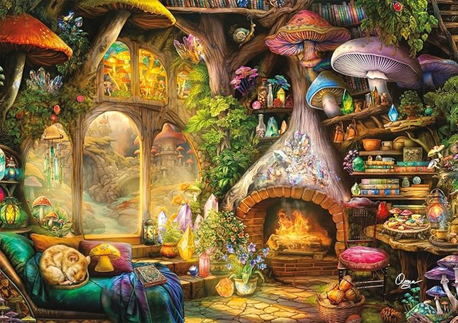 Buffalo Games - Aimee Stewart - Merry Mushroom Cottage - Jigsaw Puzzle for Adults - Challenging Puzzle Perfect for Game Nights - Finished Size is 21.25 x 15.00