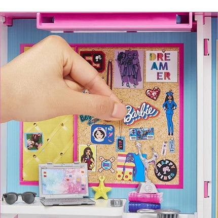Barbie Dream Closet Playset with 30+ Clothes & Accessories for Barbie Fashion Dolls Including 5 Outfits, Plus Mirror, Desk & Rotating Rack