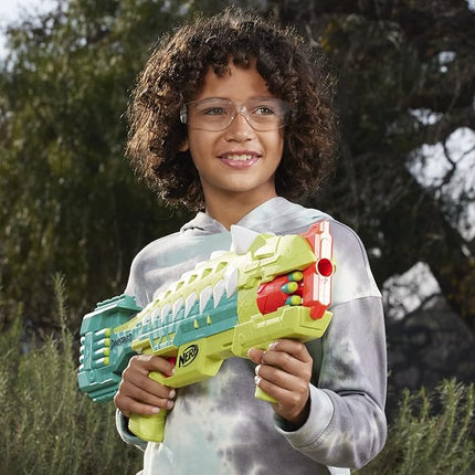 Nerf DinoSquad Armorstrike Dart Blaster, 16 Darts, Indoor and Outdoor Games, Dinosaur Toys for 8 Year Old Boys and Girls and Up