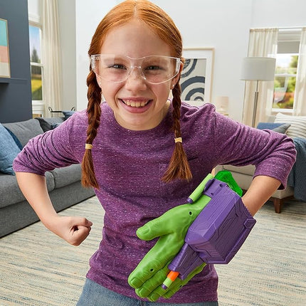 Marvel Avengers Hulk Thunderclap Blaster Roleplay Toy with 3 NERF Darts, Super Hero Toys for Kids Ages 5+