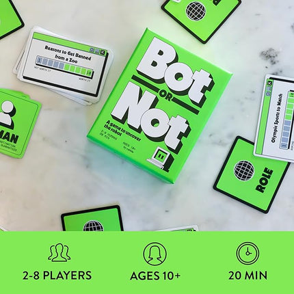 Rabble Bot or Not - A Game to Uncover The Robot | 2-8 Players, Party Games, Family, Teens, Adults, 2 Player Games, Board Games, Card Games