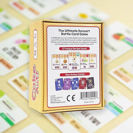 Cake Auf! Card Game | Dessert-Themed Fun Family Card Game | Easy-to-Learn and Fast-Paced | Great for Kids, Teens and Adults | 2-4 Players