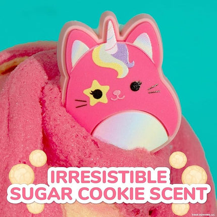 Original Squishmallows Sienna the Caticorn Premium Cloud Slime, Sugar Cookie-Scented, 8 oz., Storage Container with Figurine Topper, Rubber Charm, Goodie Bags Stuffers, Kids Party Favors, Sensory Toys