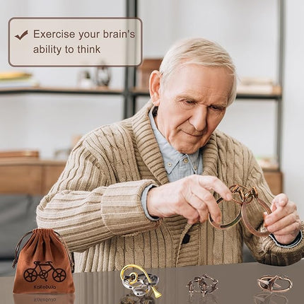 9pcs Metal Puzzle for Adult Disentanglement Puzzles Lock Puzzle Games Set Gift for Adults Teenagers