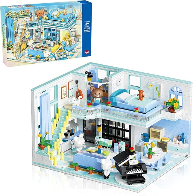 Friends House Building Block Set, Bear Room Small Brick Model, Creative Construction Mini Building Block Toy, Hobbies Christmas Birthday Gift for Teens Children Kids Boys Girls 8+ 1165 PCS