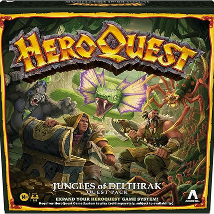 Avalon Hill HeroQuest Jungles of Delthrak Quest Pack | Roleplaying Games | Ages 14+ | 2 to 5 Players | Requires HeroQuest Game System to Play