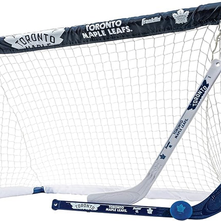 Franklin Sports NHL Mini Hockey Set - Kids Indoor Knee Hockey Goal, Ball, + 2 Stick Combo - Youth Team Indoor Toy Set - Official - Ages 3+