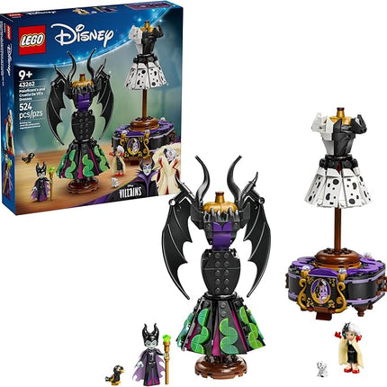 LEGO Disney Villains Maleficent’s and Cruella De Vil’s Dresses Kids Toy - Fashion Building Toy for Girls and Boys, Ages 9+ - Kids Toy for Disney Fans - Gift Idea for Birthdays & Holidays - 43262