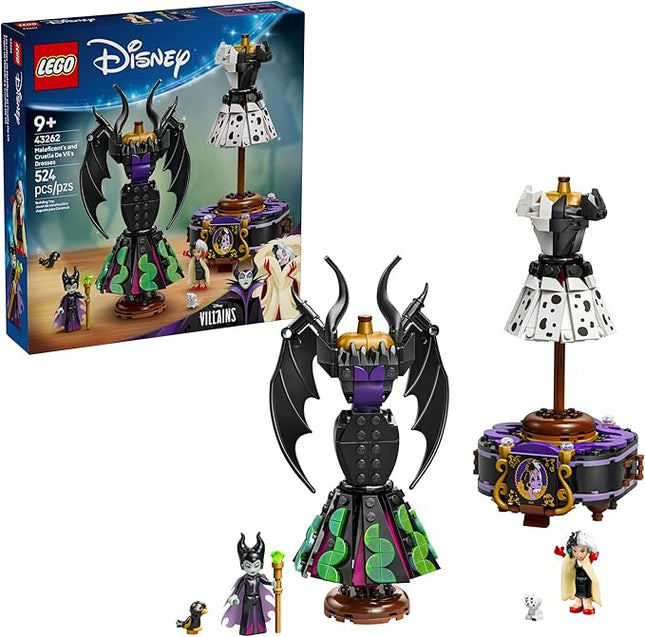 LEGO Disney Villains Maleficent’s and Cruella De Vil’s Dresses Kids Toy - Fashion Building Toy for Girls and Boys, Ages 9+ - Kids Toy for Disney Fans - Gift Idea for Birthdays & Holidays - 43262