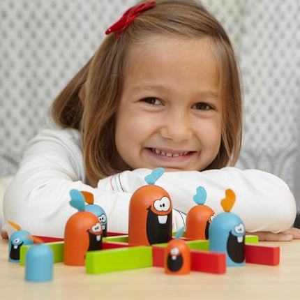 Gobblet Gobblers Fun Strategy Board Game - Award Winning Kids and Family Friendly Educational Board Game by Blue Orange Games- THE ORIGINAL GAME, All Wooden - 2 Players for Ages 5+