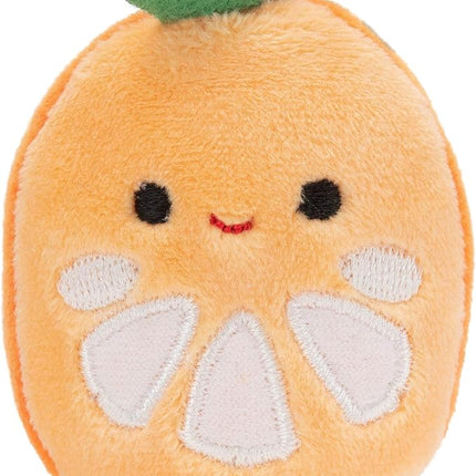 Squishville by Squishmallows Mini Plush Fruit Squad, Six 2" Soft Minimallow Plush, Irresistibly Colorful Fruits, Mini Peach, Pineapple, and Watermelon