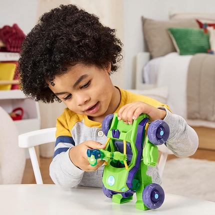 IRON MAN AND HIS AWESOME FRIENDS Marvel 2-in-1 Mech Suit & Vehicle, Action Figure & Toy Vehicle Set, 3-Inch-Scale Super Hero Toys, Ages 3+