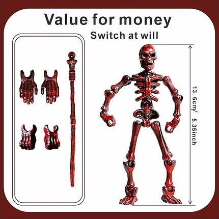 T13 Action Figure Set Full Body Articulated Medieval Knight Skeleton Figure Titan 13 Movable Dummy for Kids & Adults