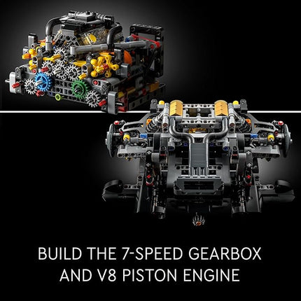 LEGO Technic McLaren P1 Hypercar Building Set, Gift for Adult Racing Fans, Race Car Collectible Model with V8 Piston Engine and 7-Speed Gearbox, 42172
