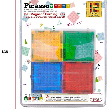 PicassoTiles Magnetic Building Blocks Brick Tiles STEM Creative Magnet Tiles Add Ons Set Construction Toy Socket Spikes Accessory Toys Educational Imaginative Learning Kit Stacking Set Toddlers Colors