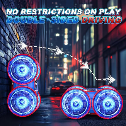 Waterproof Remote Control Car，4WD Land & Water 2.4 GHz RC Car Remote Control Boat，360°Rotation RC Stunt with LED Lights，Boys Girls Gifts All Terrain Water Beach Pool Toy