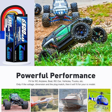 Zeee 4S Lipo Battery 14.8V 6500mAh 80C Hard Case with EC5 Connector Compatible with RC 1/8 1/10 Scale Vehicles Car Trucks Boats Tank Truck RC Car