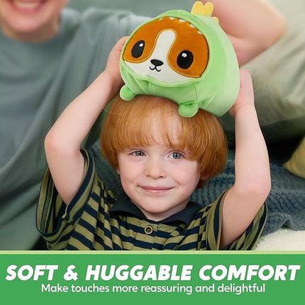 JOYIN Stuffed Animal, Kawaii Dinosaur Plush Toy, 11" Soft Plushie with Corgi Face, Cute Pillow for Kids and Adults, Birthday Surprise Gift for Boys and Girls, Gifts for Christmas