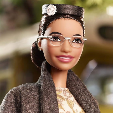 Barbie Inspiring Women Series Rosa Parks Collectible Doll, Wearing Fashion and Accessories, with Doll Stand and Certificate of Authenticity