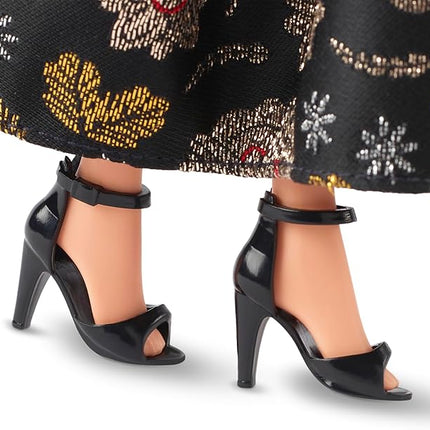 Barbie Signature Tribute Collection Rita Moreno Collectible Doll in Black & Gold Gown with Gloves and Shoes, Includes Doll Stand