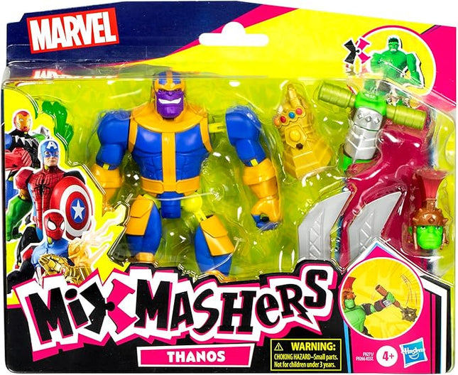 Avengers Marvel MixMashers Thanos Custom Mix-and-Match Deluxe Action Figure & Accessories, 5-Inch-Scale Super Hero Toys for Kids Ages 4+