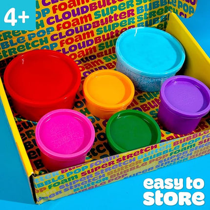 Play-Doh 6 Variety Compounds - Super Stretch, Play Foam, Butter, Cloud, Compound Packs