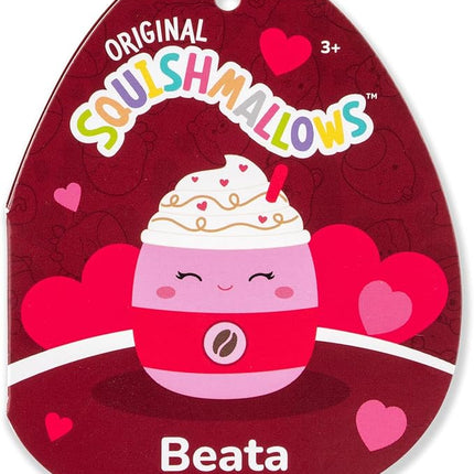 Squishmallows Original 8in Anita The Cinnamon Roll + 8in Beata The Pink Latte – Official Jazwares Valentine’s Plush 2-Pack (Little)