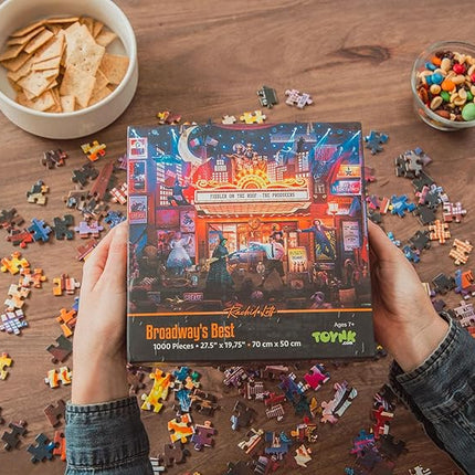 Broadway's Best 1000-Piece Jigsaw Puzzle by Rachid Lotf | Fun Brain Teaser, Toys & Games for Kids and Adults | 28 x 20 Inches