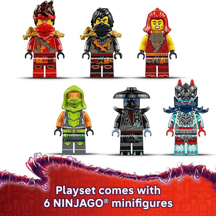 LEGO NINJAGO Ninja Combat Vehicle - 3 in 1 Building Toy - Dragons Rising Play Set for Boys & Girls, Ages 8+ - Model Building Kit for Kids W/6 Ninja Toy Minifigures - Gift Idea for Birthdays - 71844