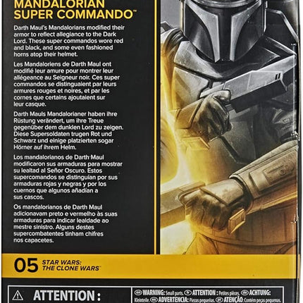 Star Wars The Black Series Mandalorian Super Commando Toy 15-cm-Scale The Clone Wars Collectible Action Figure, Ages 4 and Up
