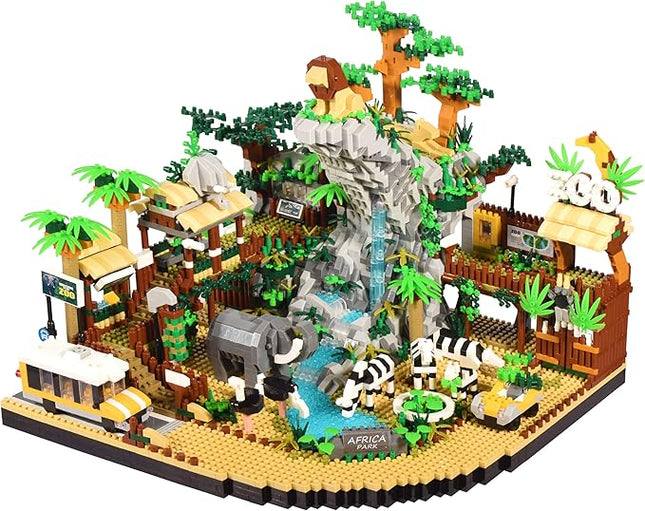Zoo Architecture Micro Building Blocks Sets - 4800PCS, Animals Park Micro Bricks Modle Kit Present for Adults Ages of 14+
