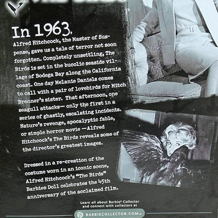 Barbie Collector 2008 Black Label - Pop Culture Collection - Alfred Hitchcock's THE BIRDS Barbie Doll