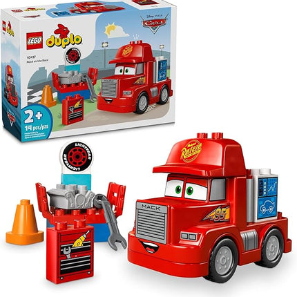 LEGO Disney Pixar Mack at The Race Cars Toys - Pixar Cars Birthday Gift for Toddlers, Preschool, Boys & Girls, Ages 2+ - Educational Building Toys Set - 10417