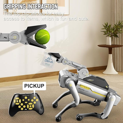 STEM Smart Robot Dog with Mechanical Claw, Grab & Carry Toys, Remote Control Programmable Robot Pet for Kids Ages 6+, Interactive Dog with 18+ Tricks, Gift for Boys & Girls