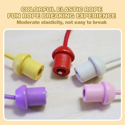 10-Piece Wooden Rope Untangling Puzzle Game–Knot Logic Board Toy for Kids & Family, Multi-Level Brain Teaser to Develop Fine Motor Skills