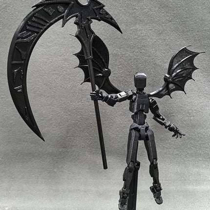 T13 Action Figures Set (Assembly Completed) Lucky 13 Action Figure,3D Printed Robot 13 Action Figure, Dummy 13 Set, for Collectors Desktop Decorations, Black