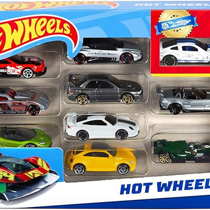 Hot Wheels Set of 10 1:64 Scale Toy Trucks and Cars for Kids and Collectors, Styles May Vary (Amazon Exclusive)