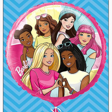 Unique Barbie Multicolor Foil Balloon - 18'', 1 Count | Vibrant & Fun Party Décor