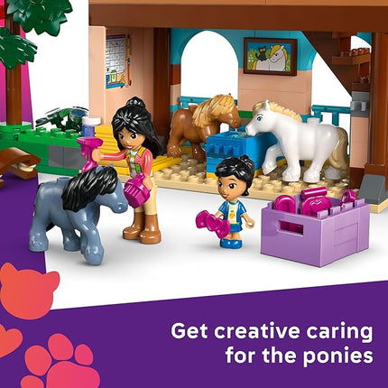 LEGO Friends Pony Ranch & Stable Pretend Play Building Toy - Playset with 3 Horse Toys for Creative Storytelling - Birthday Gift Idea for Girls & Boys, Ages 7+ Who Love Horse Stuff - 42654