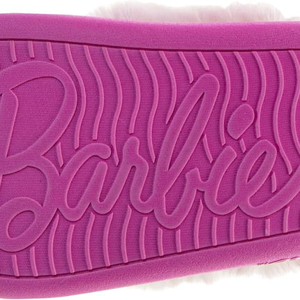 Josmo Barbie Girls Slippers Cozy Fuzzy Plush House Shoes Warm Indoor Outdoor Kids Bedroom Slippers for Little Kid Big Kid Adults