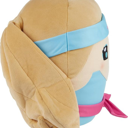 Barbie Cuuutopia Plush, 10-inch Soft Pillow Doll with Iconic ‘80s-Inspired Workout Look, Tactile Tie Belt & Long Ponytail, Collectible Toy