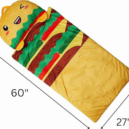Kid's Nap Buddies Character Preschool Nap Mat, Toddler Sleeping Bag with Pillow for Daycare, Ages 3+