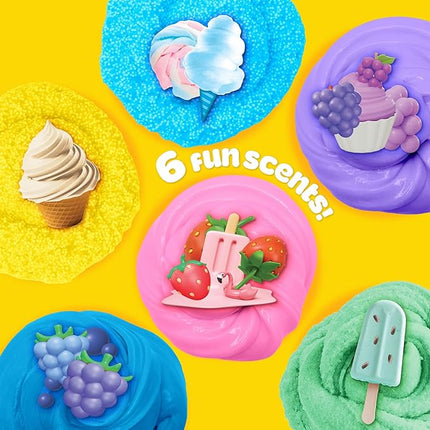 Play-Doh Kawaii Mix & Play Scented Compounds – Cloud, Butter, Foam, Super Stretch, Sensory Dough, Kit, Gifts for Kids, Sensory Toys, Party Favors for Kids 8-12, Playdoh Compound Packs