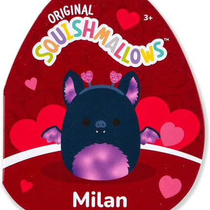 Squishmallows Original 14in Milan The Navy Blue Fruit Bat with Heart Headband – Official Jazwares Plush (Large)