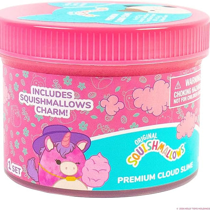 Original Squishmallows Premium Cloud Slime - Lola The Unicorn, Cotton Candy Scent