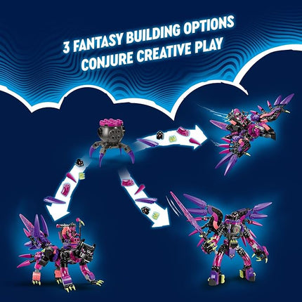 LEGO DREAMZzz The Never Witch’s Nightmare Creatures, Fantasy Animal Kids' Toy, Build a Mech, Wolf or Raven Figure, Building Toy with 5 Minifigures, for 9 Year Old Boys and Girls, 71483